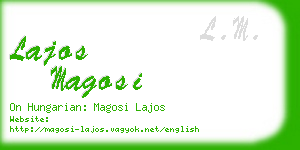 lajos magosi business card